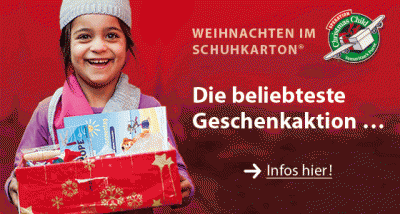 „Weihnachten im Schuhkarton®“ beschenkt zum 20. Mal Kinder in Not