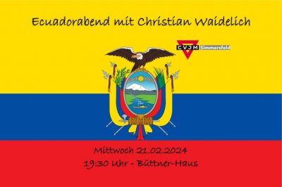 Ecuador-Abend mit Christian Waidelich  
